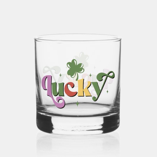Lucky Kleeblatt St. Patrick's Day Whiskyglas (Rückseite)