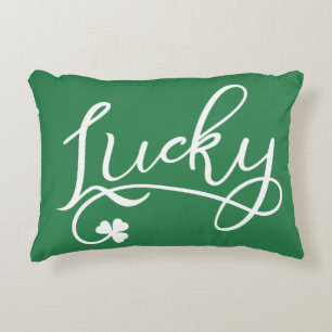 Lucky Kleeblatt St Patricks Day Zierkissen