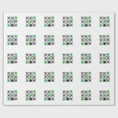 Lucky Kleeblatt Tic-Tac-Toe Funny Gifts Geschenkpapier (Flach)