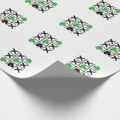 Lucky Kleeblatt Tic-Tac-Toe Funny Gifts Geschenkpapier (Ecke)