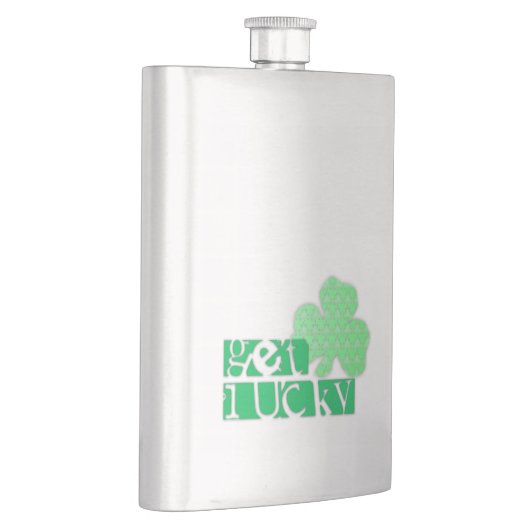 Lucky L Clover Kleeblatts St Patty Flask Flachmann (Rechts)