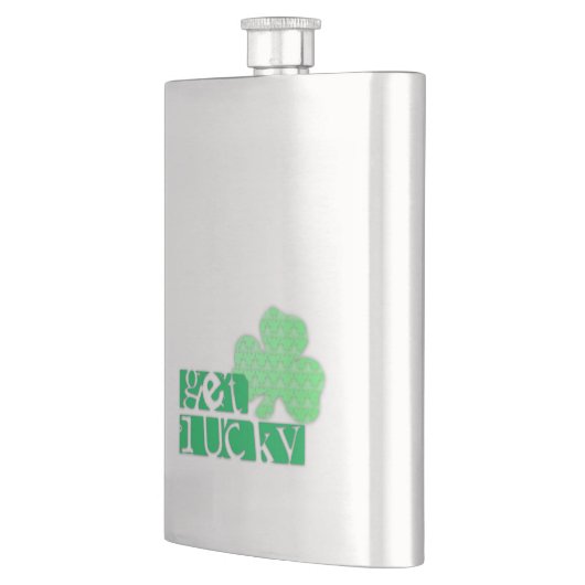 Lucky L Clover Kleeblatts St Patty Flask Flachmann (Links)