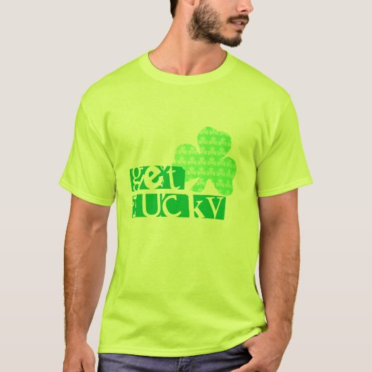 Lucky L Clover Kleeblatts St Patty Men T-Shirt (Vorderseite)