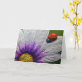 Lucky Lady Greeting Card von Artist Alison Galvan Karte (Gelbe Blume)