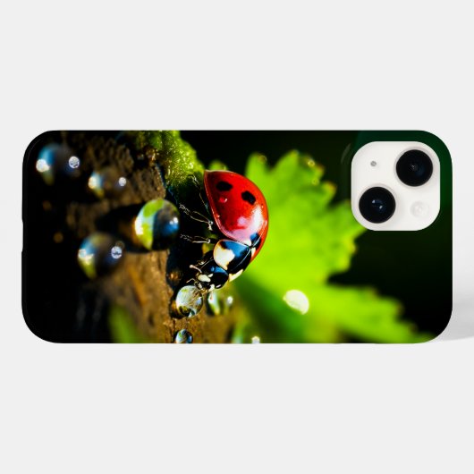 Lucky Ladybird Beetle am Leaf Case-Mate iPhone Hülle (Rückseite (Horizontal))