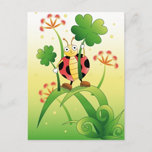 Lucky Ladybird Postkarte (Vorderseite)