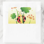 Lucky Ladybird Rechteckiger Aufkleber (Tasche)