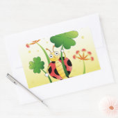 Lucky Ladybird Rechteckiger Aufkleber (Umschlag)