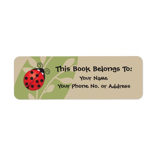 Lucky Ladybug Buchsticker (Vorne)