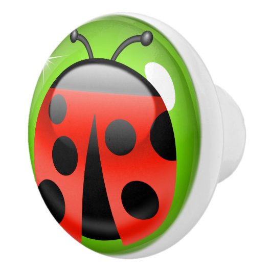Lucky LadyBug Drawer / Cabinet Knobs - SRF Keramikknauf (Rechts)