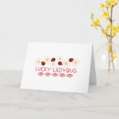 Lucky Ladybug Karte (Gelbe Blume)