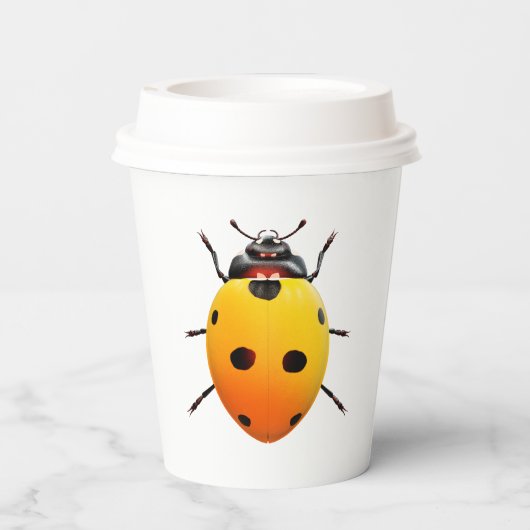 Lucky Ladybug Pappbecher (Rückseite)
