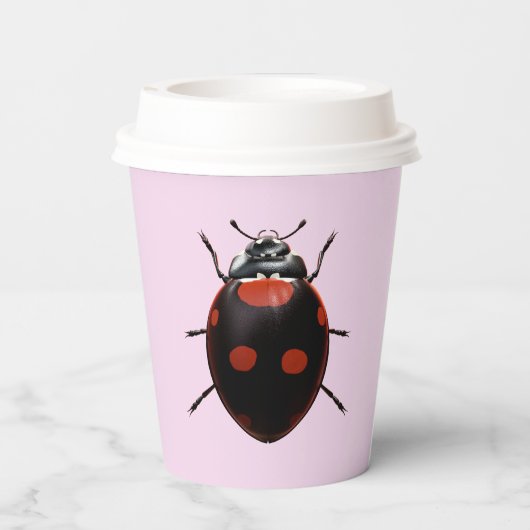 Lucky Ladybug Pappbecher (Rückseite)