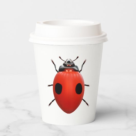 Lucky Ladybug Pappbecher (Rückseite)
