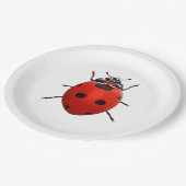 Lucky Ladybug Pappteller (Schrägansicht)