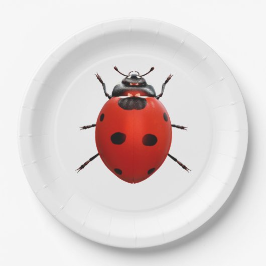 Lucky Ladybug Pappteller (Vorderseite)