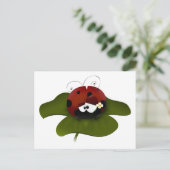 Lucky Ladybug Postcard Postkarte (Stehend Vorderseite)