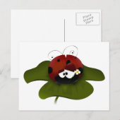 Lucky Ladybug Postcard Postkarte (Vorne/Hinten)