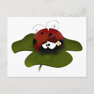 Lucky Ladybug Postcard Postkarte
