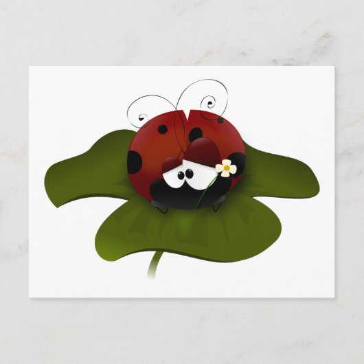Lucky Ladybug Postcard Postkarte (Vorderseite)