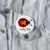 Lucky Ladybug Red Orange Black Ladybird Lucky Bug Button (Beispiel)