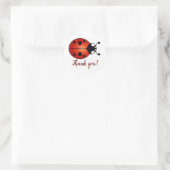 Lucky Ladybug Red Orange Black Ladybird Vielen Dan Runder Aufkleber (Tasche)