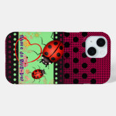 Lucky Ladybug Spots Case-Mate iPhone Hülle (Rückseite (Horizontal))