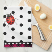 Lucky Ladybug Spots Geschirrtuch (Viertel Falte)