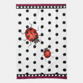 Lucky Ladybug Spots Geschirrtuch (Vertikal)