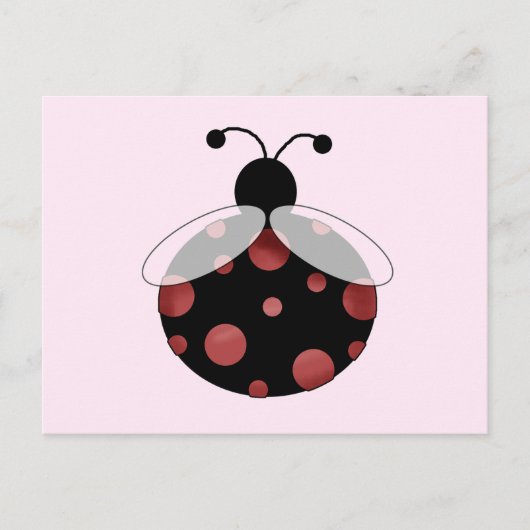 Lucky Ladybug T - Shirt und Geschenke Postkarte (Vorderseite)