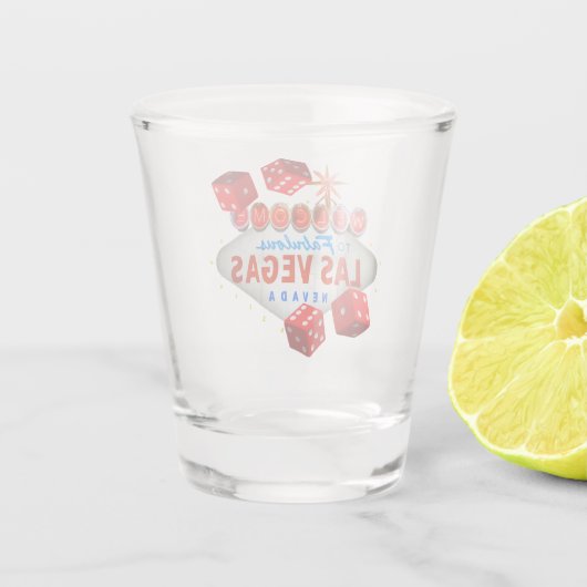 Lucky Las Vegas Shot Glass Schnapsglas (Rückseite)