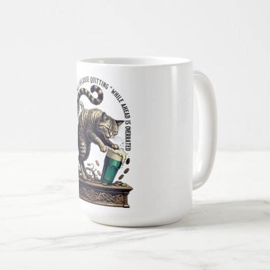 Lucky Last Call Cat Graphic Tee Kaffeetasse (VorderseiteRechts)