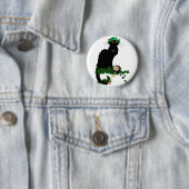 Lucky Le Chat Noir St. Patrick's Day Button (Beispiel)