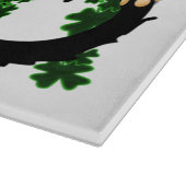 Lucky Le Chat Noir St. Patrick's Day Schneidebrett (Ecke)