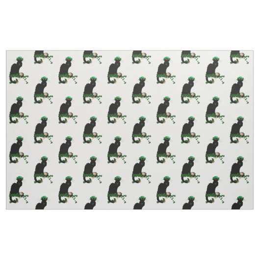 Lucky Le Chat Noir St. Patrick's Day Stoff (Yard (91,4 cm))