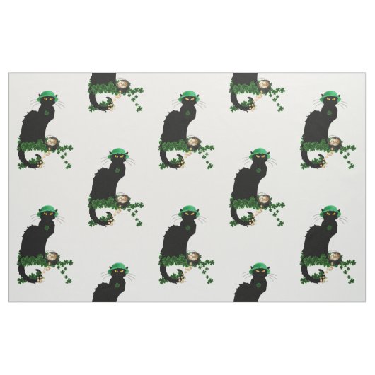 Lucky Le Chat Noir St. Patrick's Day Stoff (Fat Quarter (45,7 x 55,9 cm))