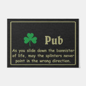 Lucky Leaf Doormat, einfache Quotes Mat Fußmatte (Vorderseite)