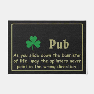 Lucky Leaf Doormat, einfache Quotes Mat Fußmatte