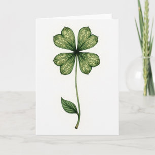 Lucky Leaf Greenery Art Karte