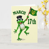 Lucky Leap March 17Th Card Karte (Gelbe Blume)