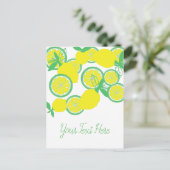 Lucky Lemons Bio Funky Postcard Postkarte (Stehend Vorderseite)
