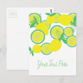 Lucky Lemons Bio Funky Postcard Postkarte (Vorne/Hinten)