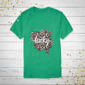 Lucky Leopard Print Kleeblatt St. Patrick's Day Tri-Blend Shirt