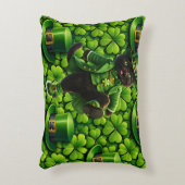 Lucky leprechaun black cat Saint Patrick's Day Pat Dekokissen (Vorderseite(Vertikal))