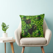 Lucky leprechaun black cat Saint Patrick's Day Pat Kissen (Stuhl )