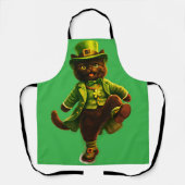 Lucky leprechaun black cat Saint Patrick's Day Pat Schürze (Vorderseite)