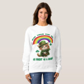 Lucky Leprechaun Cat & Rainbow Sweatshirt (Vorne ganz)