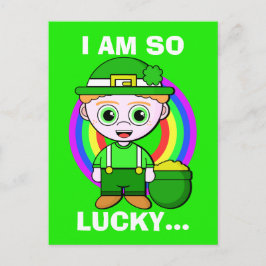 Lucky Leprechaun Custom Saint Patrick's Day Postkarte