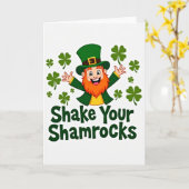 Lucky Leprechaun Fun-Karte Karte (Gelbe Blume)