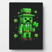Lucky Leprechaun Funny St Patrick's Day Video Game Fotoplatte (Vorderseite)